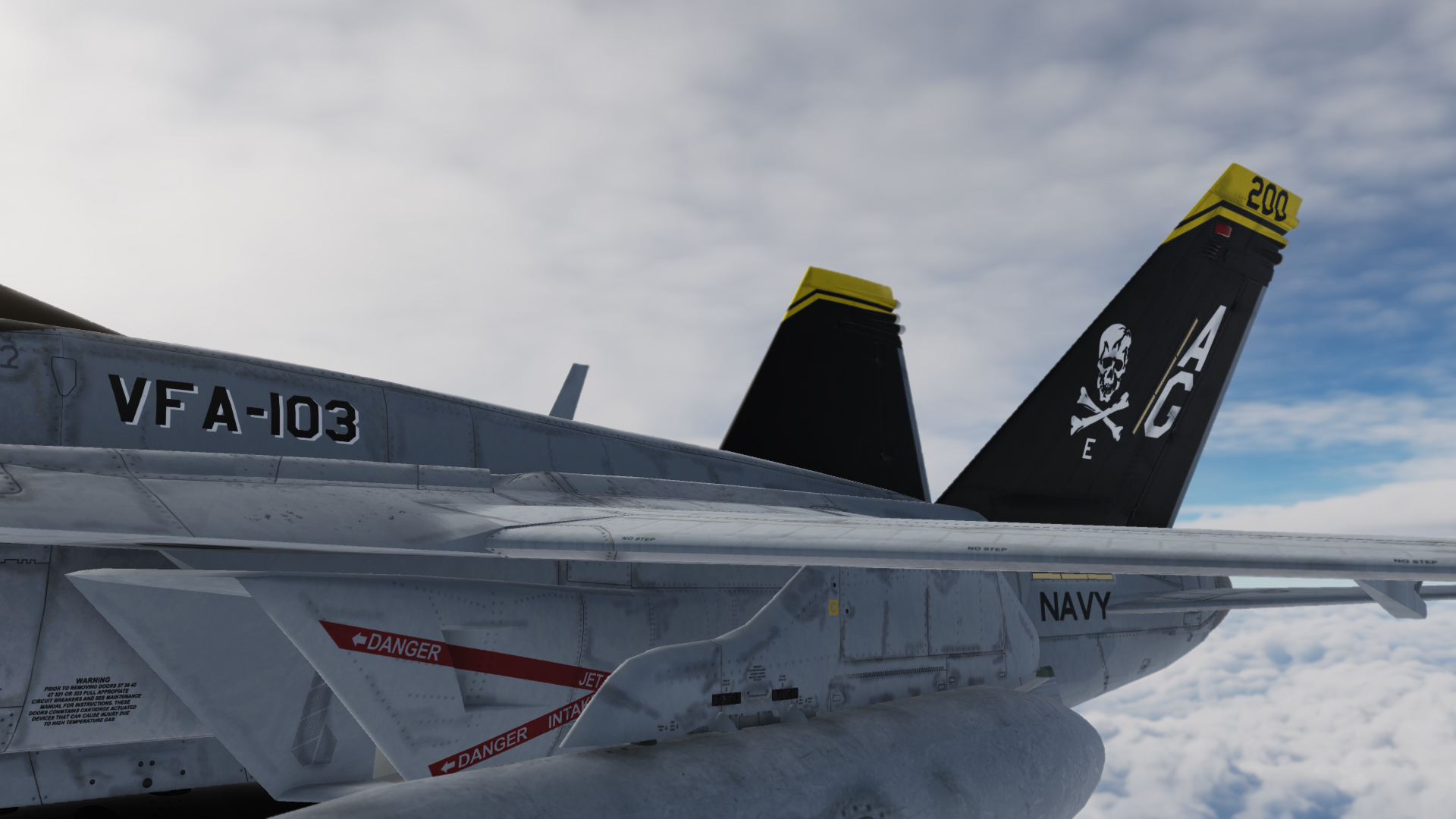 VFA-103 (Jolly Rogers) skin for Superbug F-18F mod (v2.1)