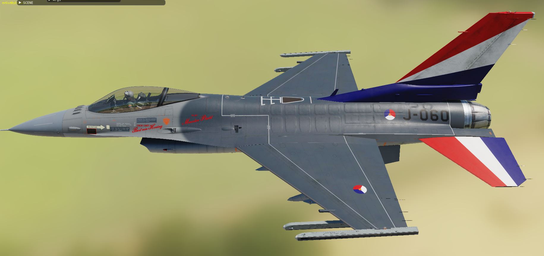 RNLAF 1989 F16a Solo Display