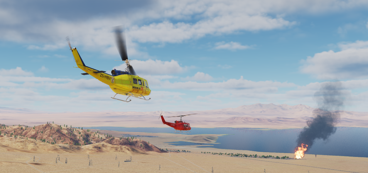 Firefighting Near Lake Mead.