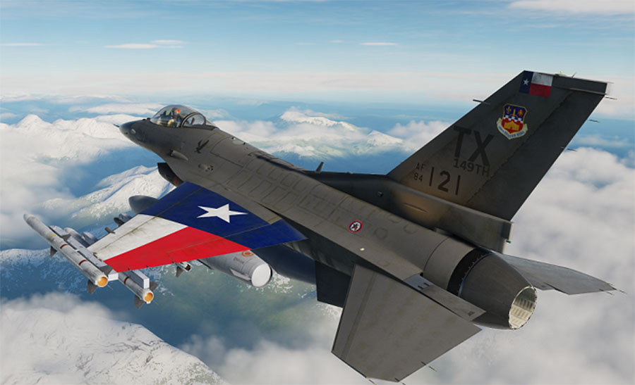 149th Virtual Fighter Wing F-16C TEXAS Livery