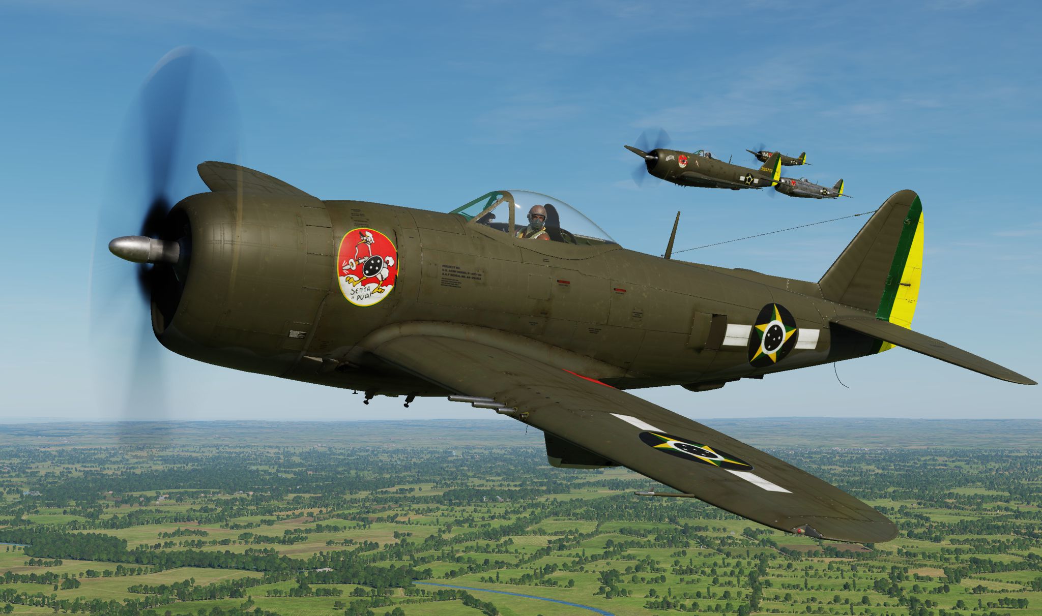 P-47D - 1st Brazilian Ftr Sq - Jambock - Olive Drab - S/N 42-26770 (update vs 2.2)