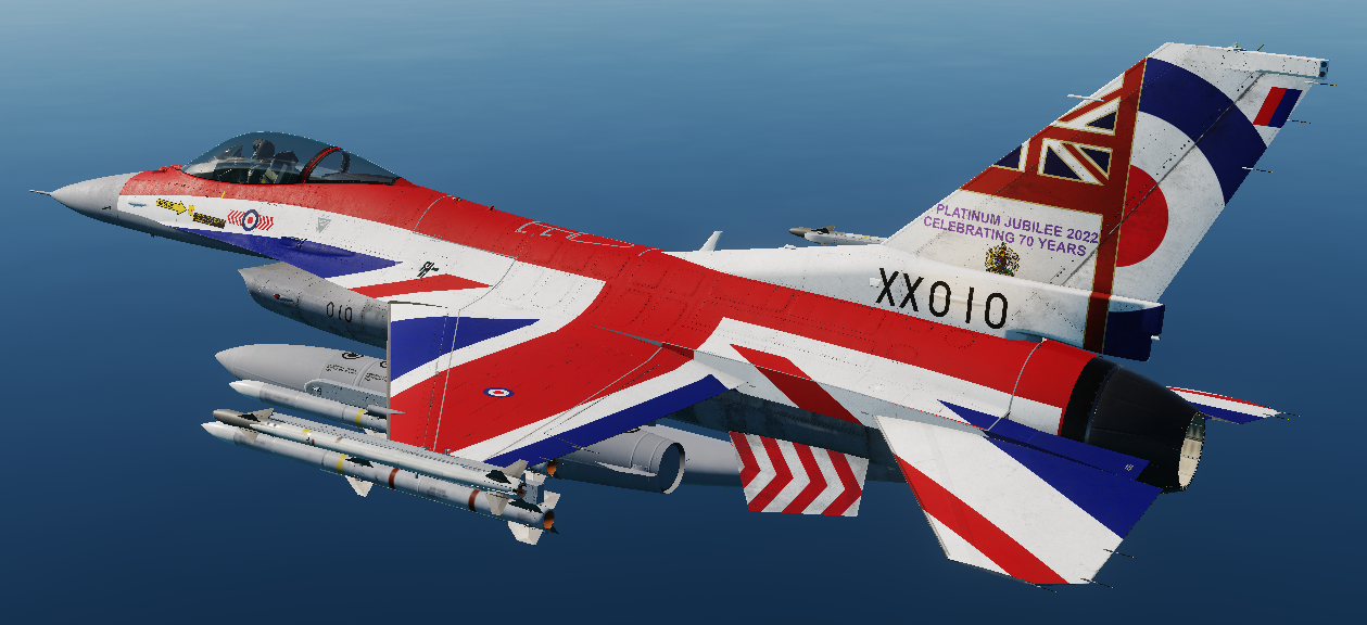 fictional RAF 65 SQN platinum jubilee union jack  Display