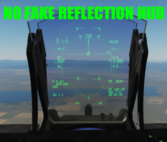 Исправление отражения кабины JF-17 No Baked Reflection in HUD Glass