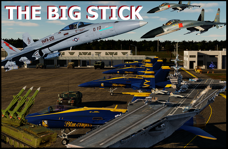 F/A-18C HORNET SUPERCARRIER MISSION "THE BIG STICK" MARIANAS MAP 