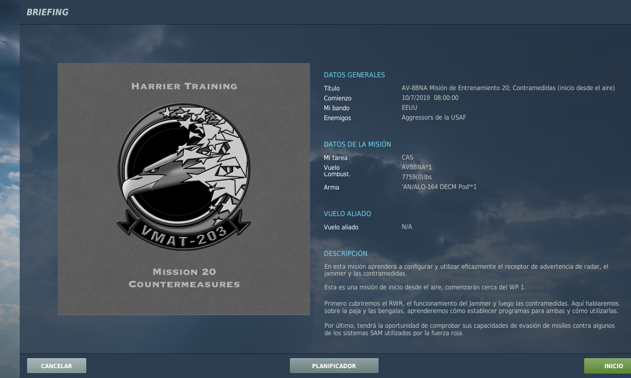 Misiones de Entrenamiento de DCS AV-8BNA en español (Parte 1)