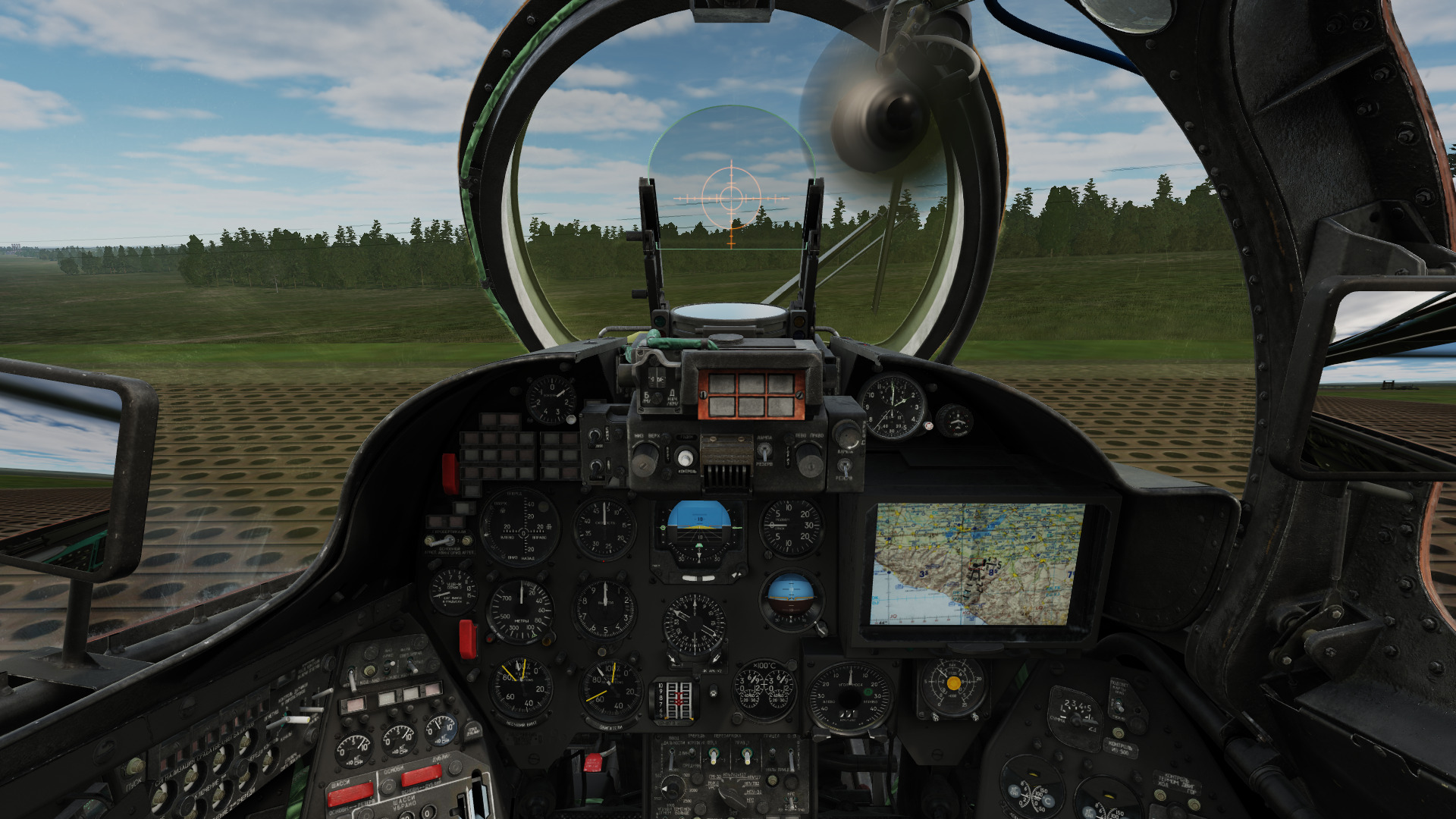 Mi-24P Cockpit Repainted To Black Version2 (Russian) 