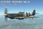 Generic Spitfire Mk IX with invasion stripes
