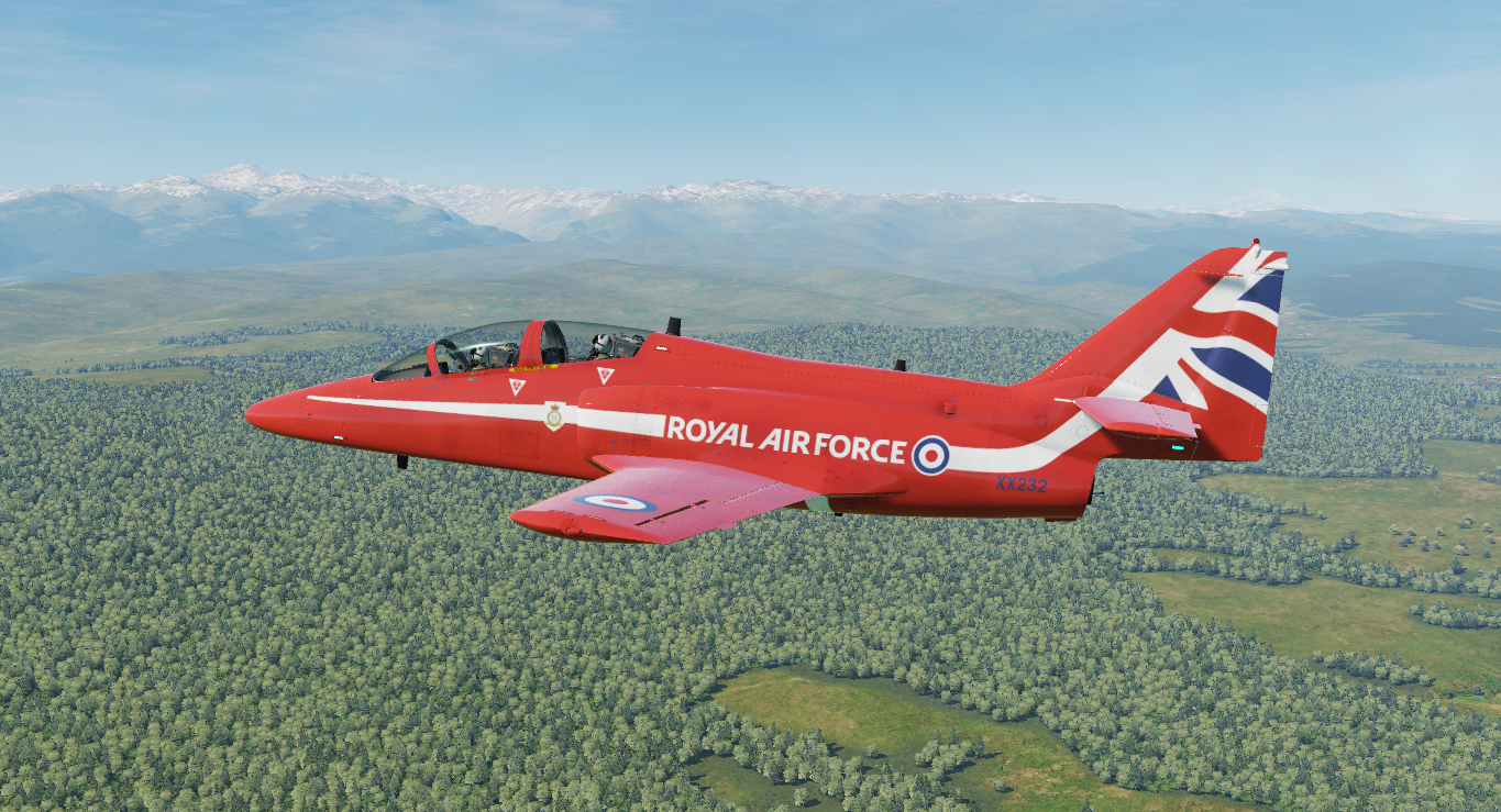 RAF Red Arrows Livery with Blue Smoke