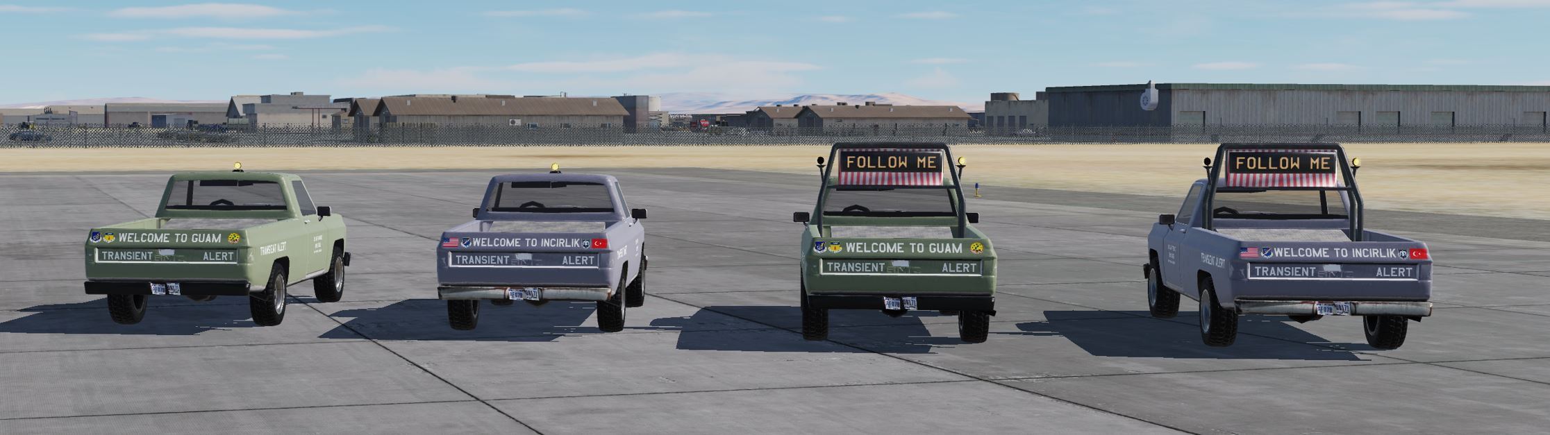 Airport Service Vehicles Skins for Guam and Incirlik