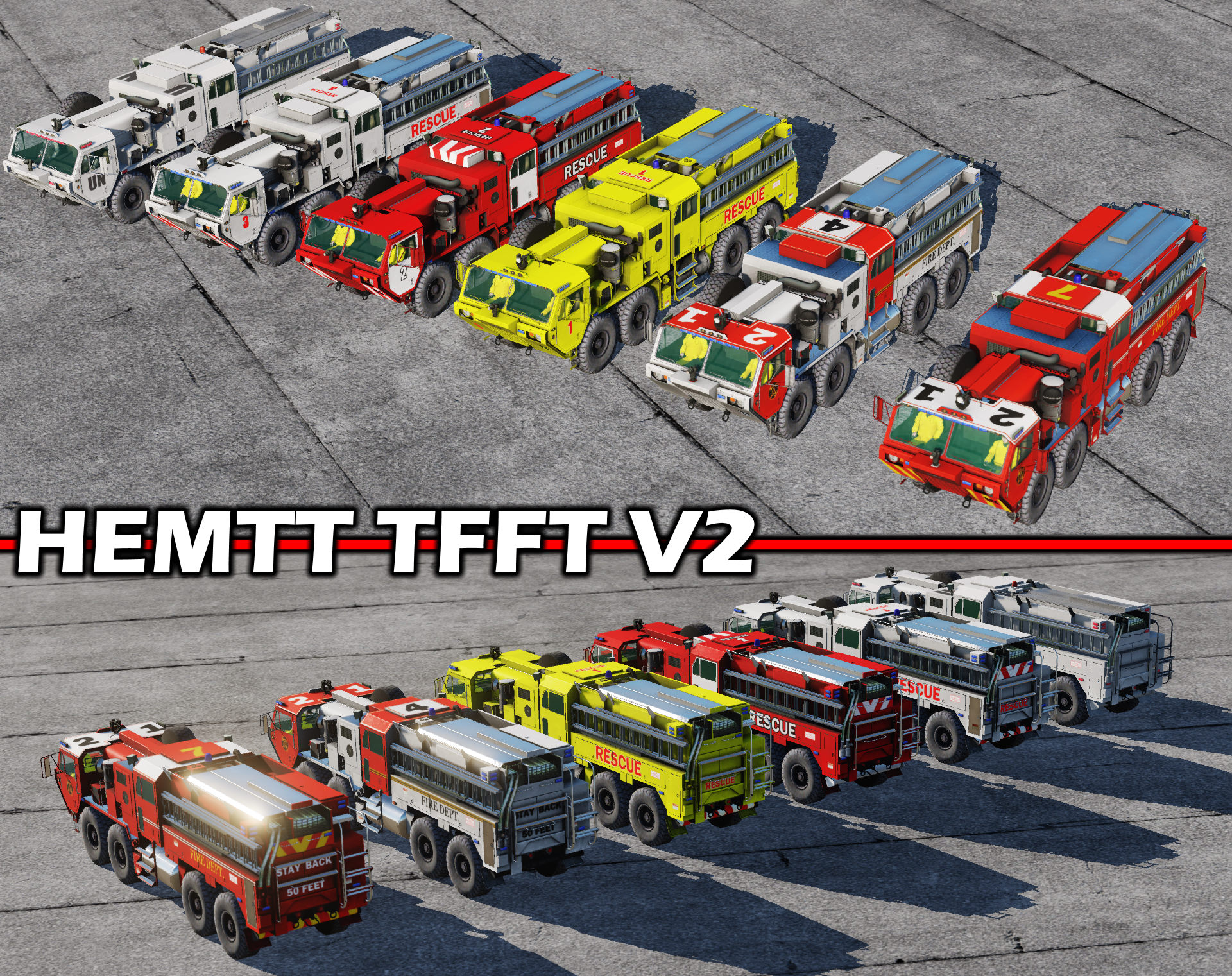 HEMTT Tactical Fire Fighting Truck Livery Pack V2