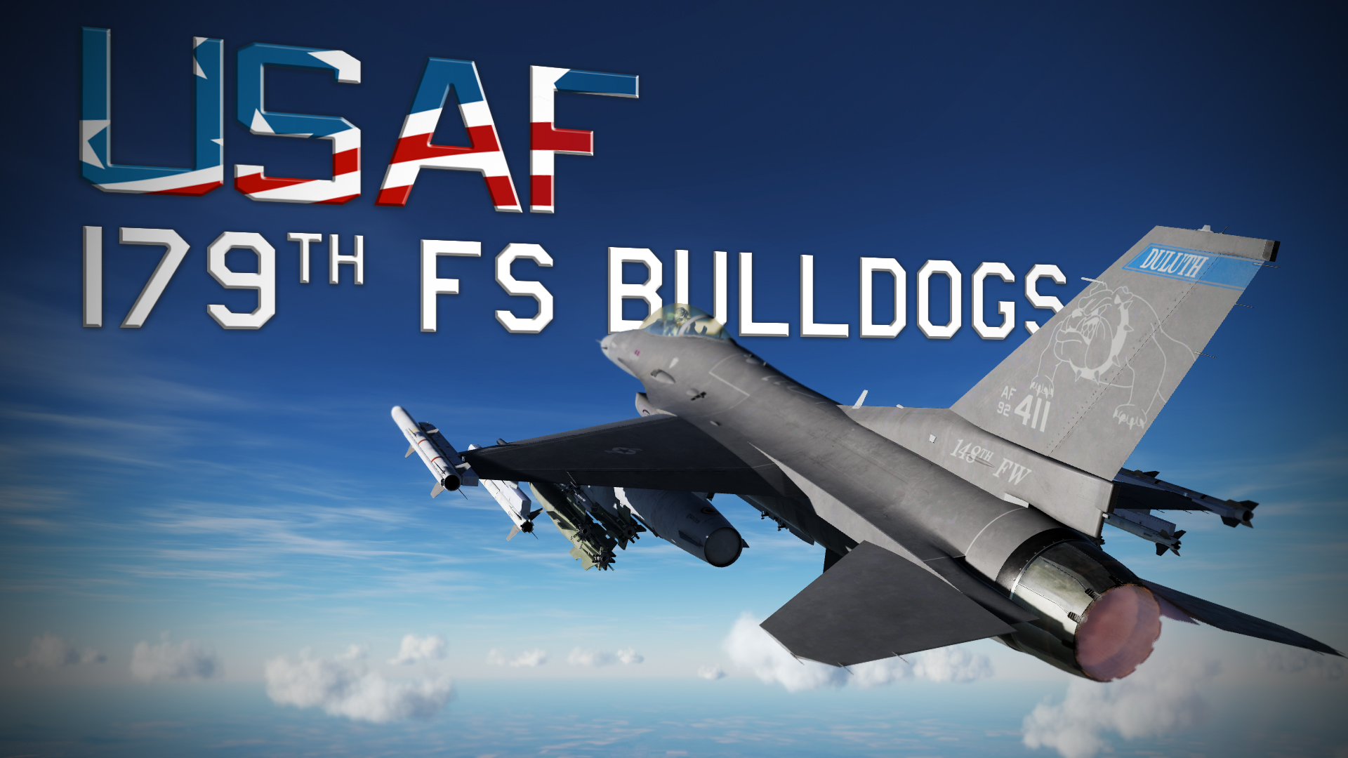 USAF 179th FS "Bulldogs" Have Glass - F-16C (semi-clean)