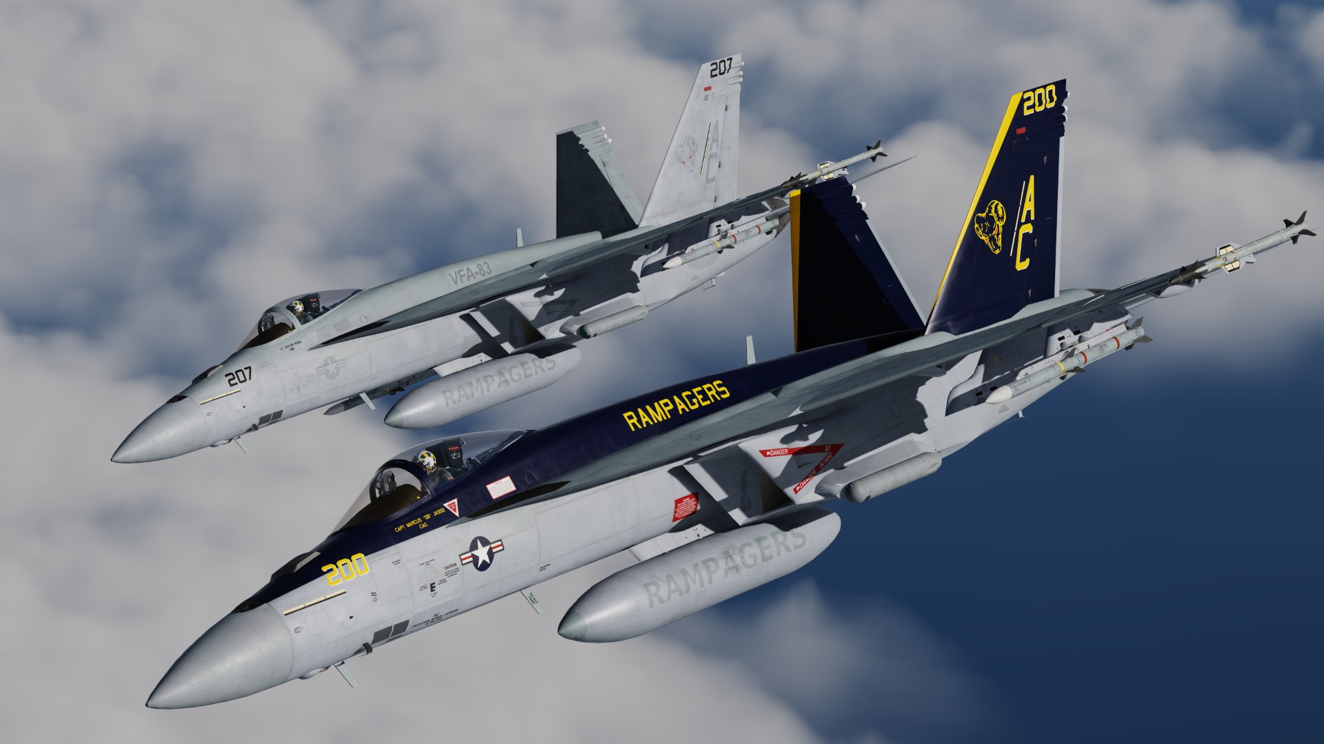 [FA-18E] VFA-83 Rampagers Pack (2022) for CJS Superbug Mod 