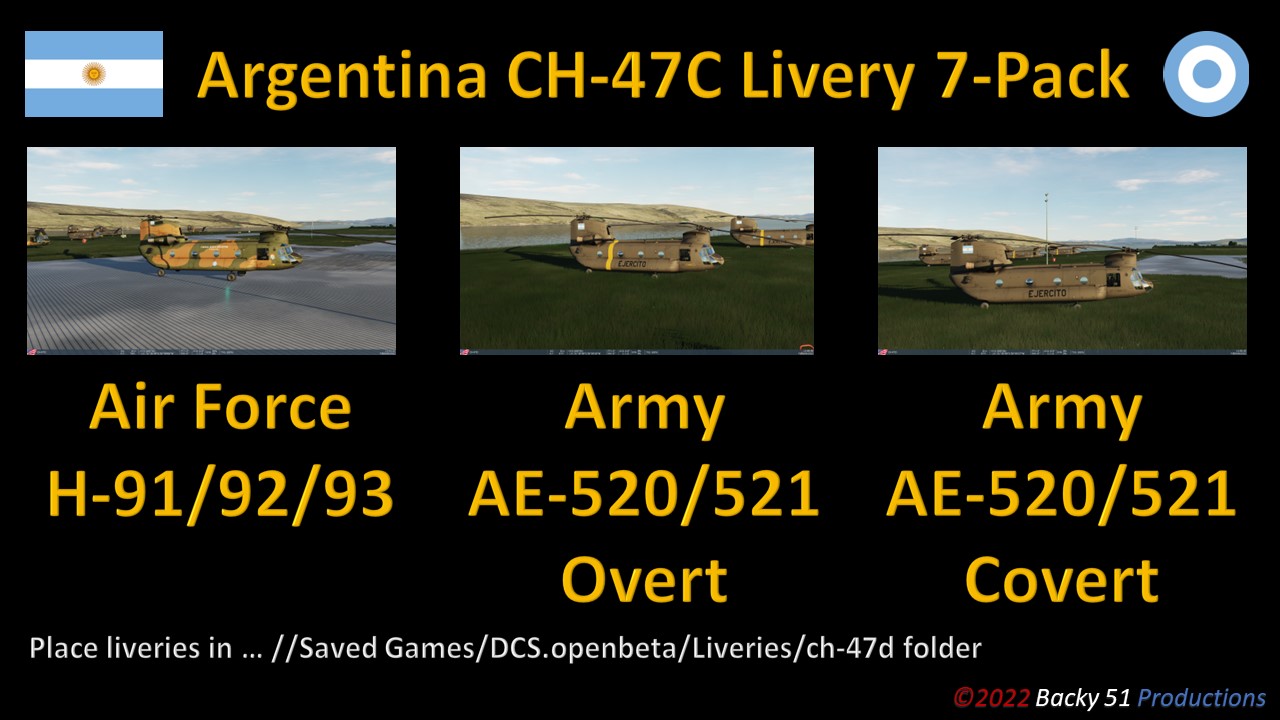 Argentina CH-47C Livery 7-Pack