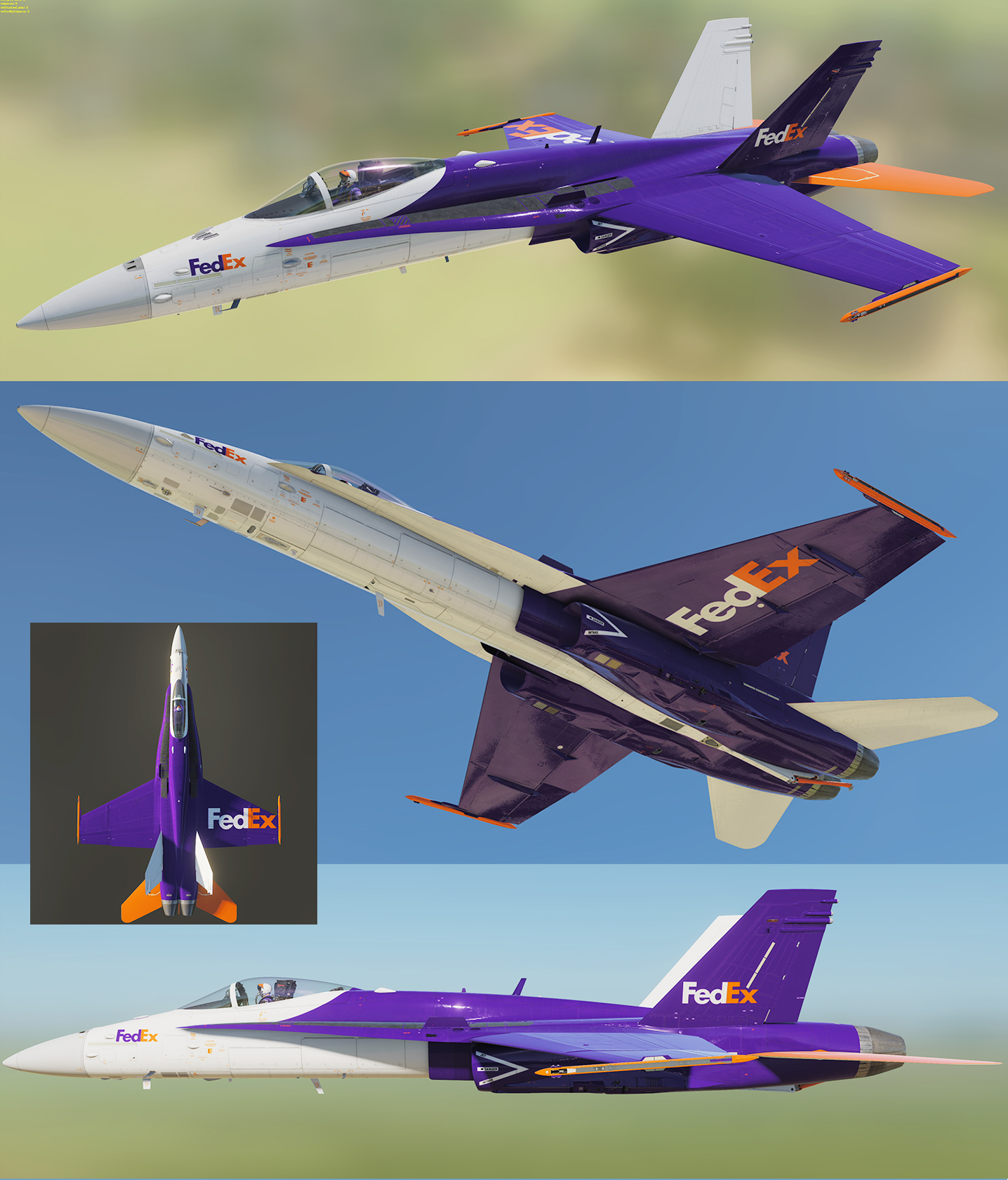 F-18 Racing Livery: FedEx
