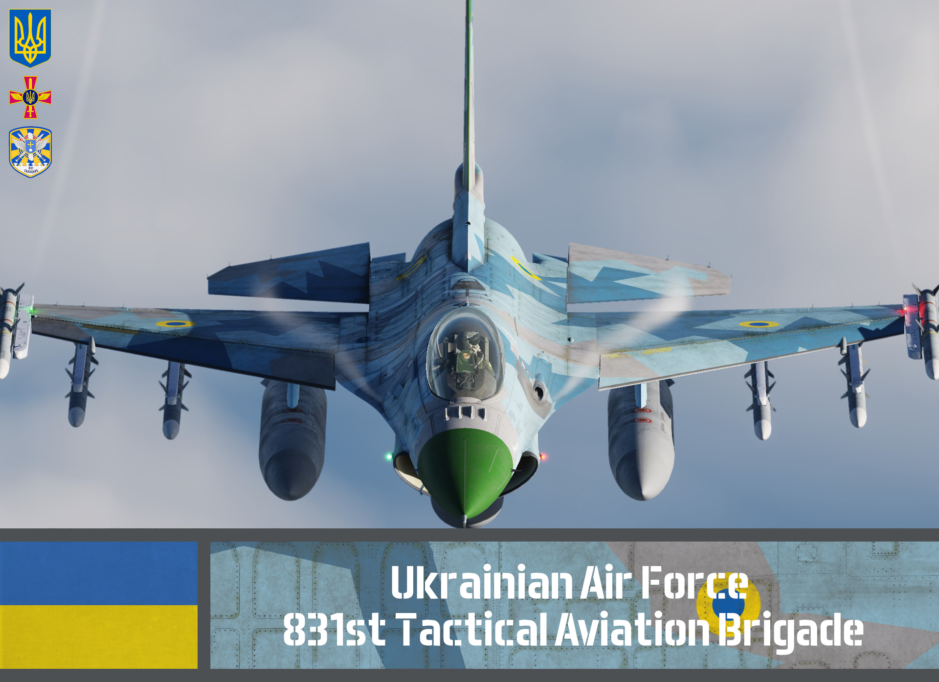 F-16C - 831st Tactical Aviation Brigade, High-Viz Splinter | Ukraine (Fictional)