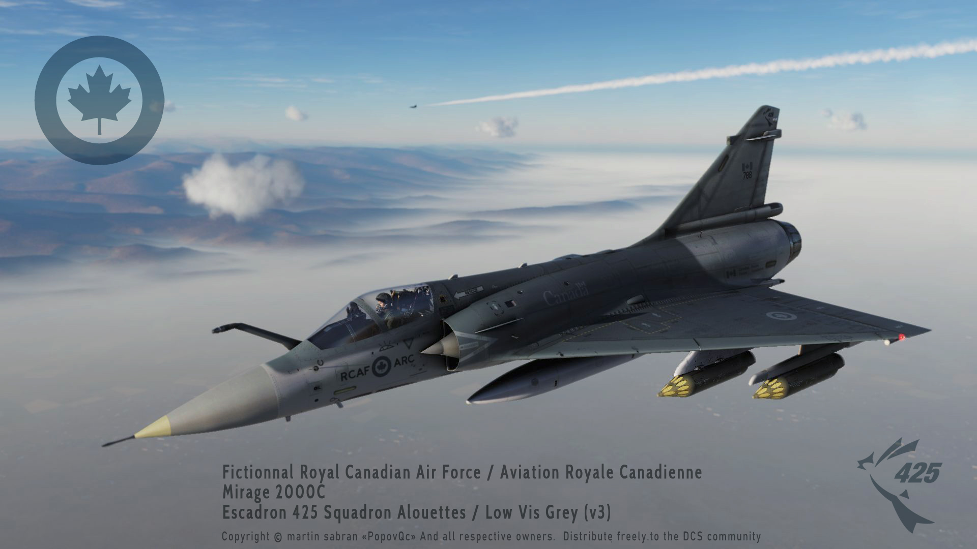 RCAF M2000C Fictional 425 Alouettes Squadron (v03 update)