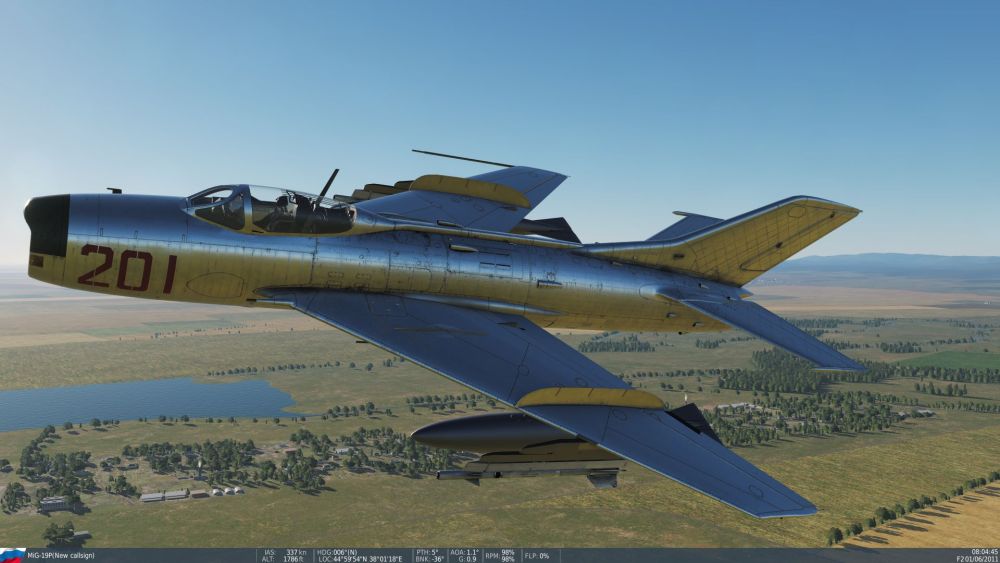 Mig-19P A-A short practice in Normandy map