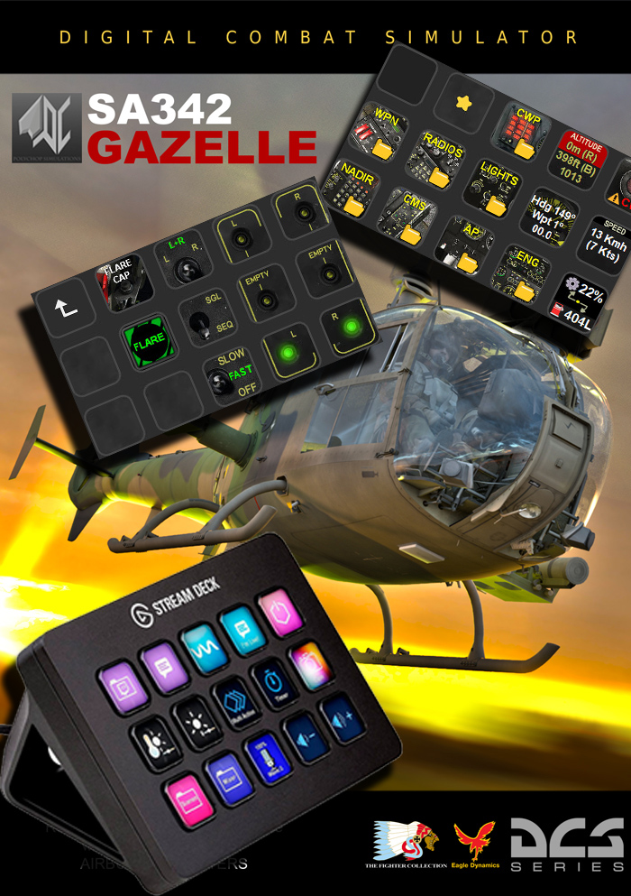 SA342 Gazelle - Stream Deck Profile v1.1 (Updated)