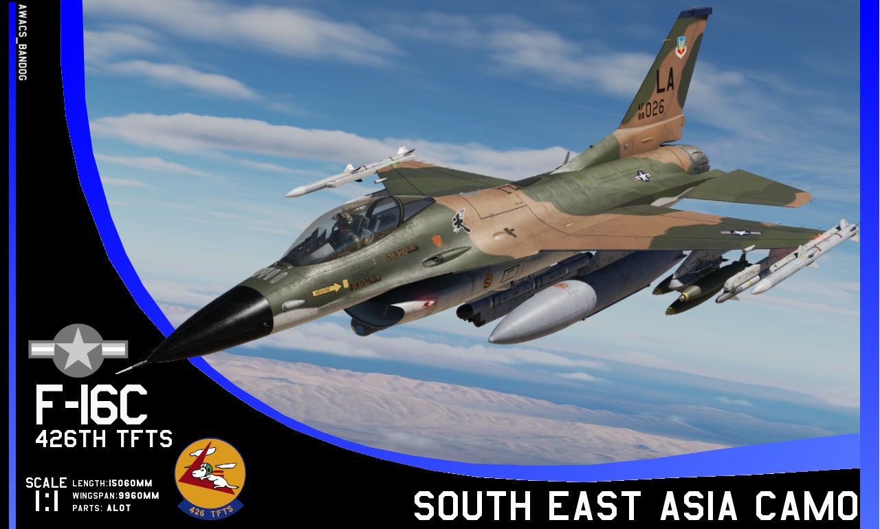 426th Tactical Fighter Training Squadron F-16C South East Asia Camo (Fictional) 
