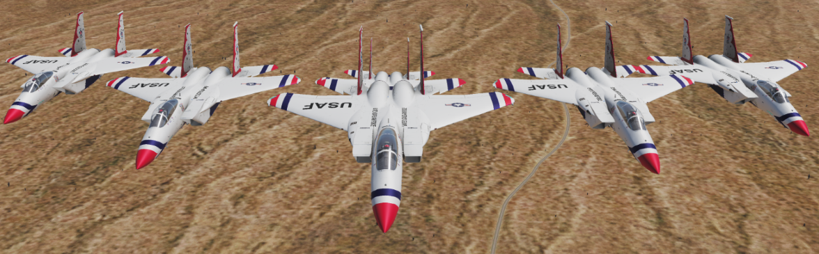 F-15C (Fictional) USAF Thunderbirds Skins (1-6)