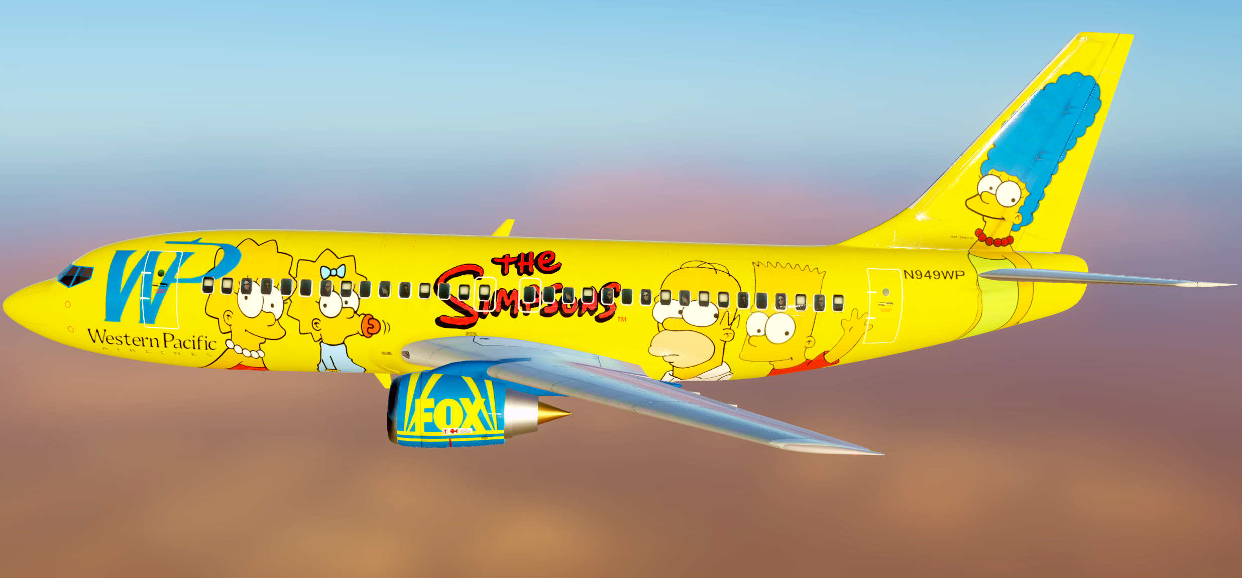B-737 Western Pacific Airlines  'The Simpsons' N949WP