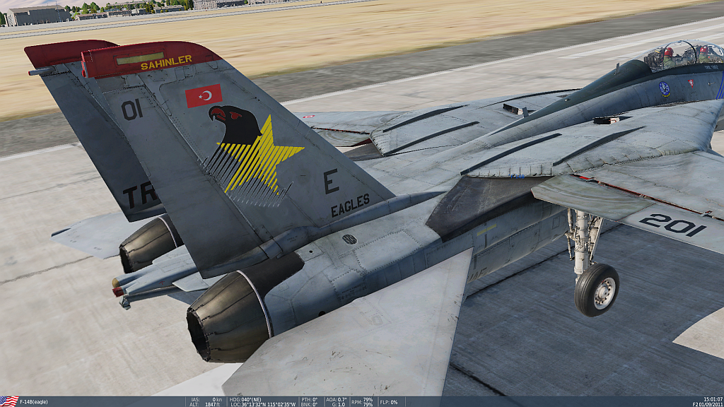 Fictional Turkish Air Force F-14B Tomcat - "Eagles" With Blue Stripes