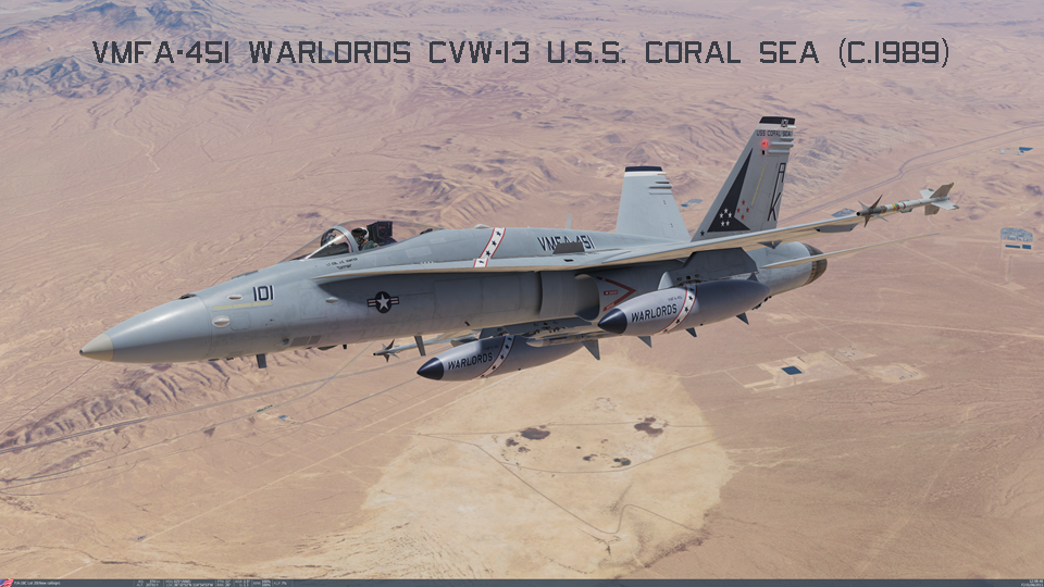 VMFA-451 Warlords CVW-13 U.S.S Coral Sea (c.1989)
