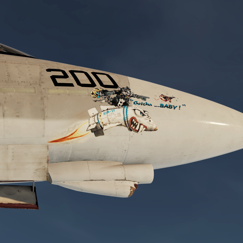 F-14B - VF-84 Jolly Rogers - with noseart "Gotcha... Baby !"