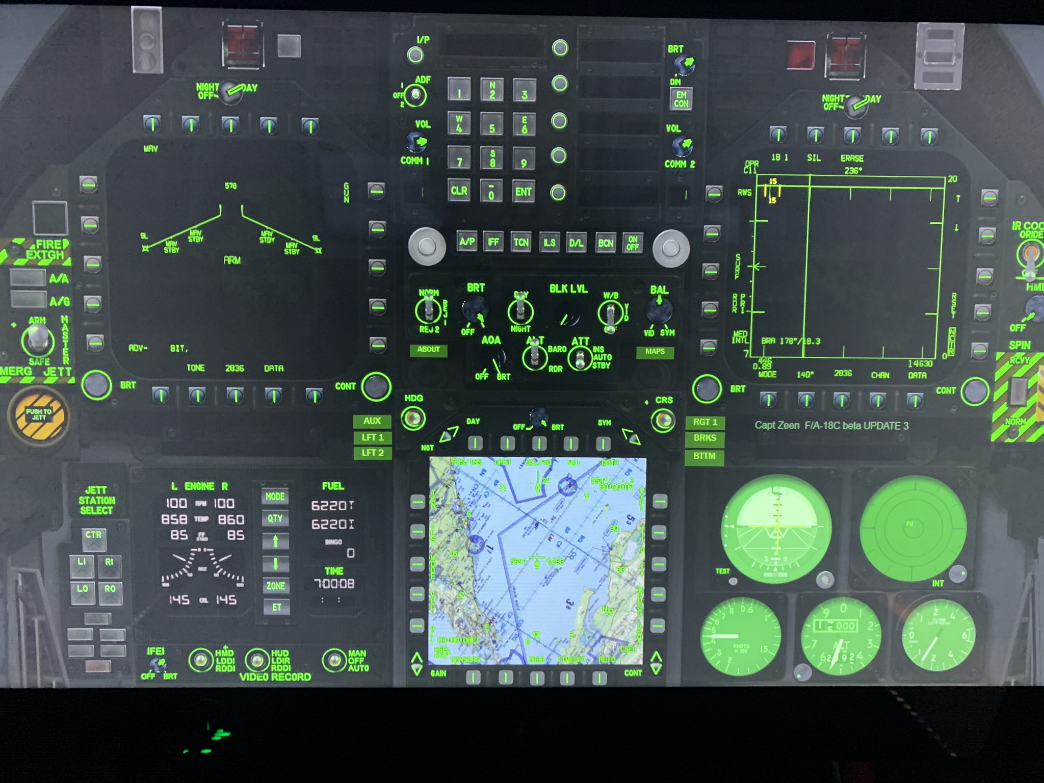 FA-18C Night Cockpit (Art and Profile)