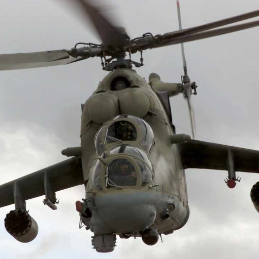 Simple Mi-24P target practice mission