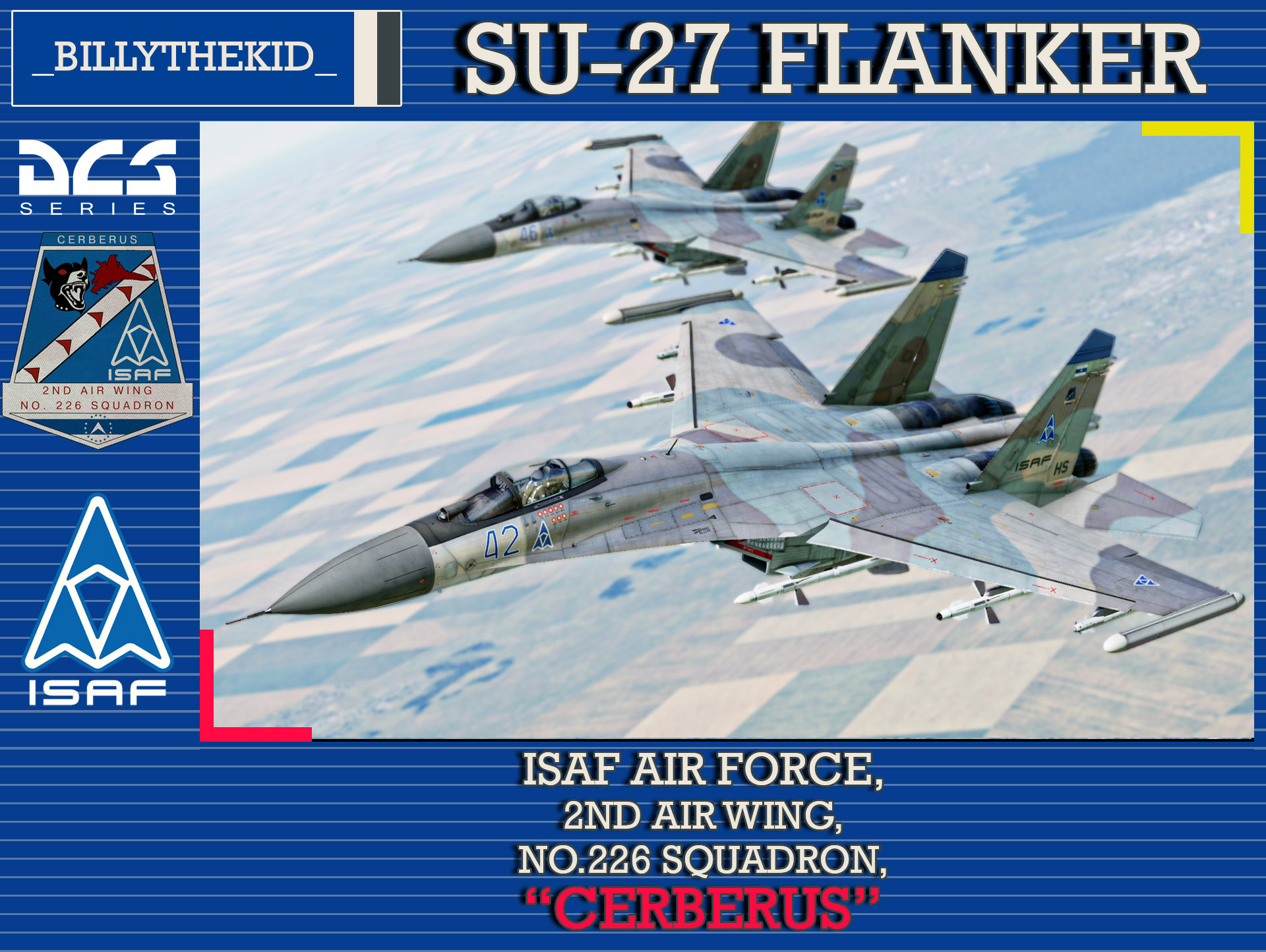 Ace Combat - ISAF Air Force 2nd Air Wing, No.226 Squadron "Cerberus" SU-27 Flanker