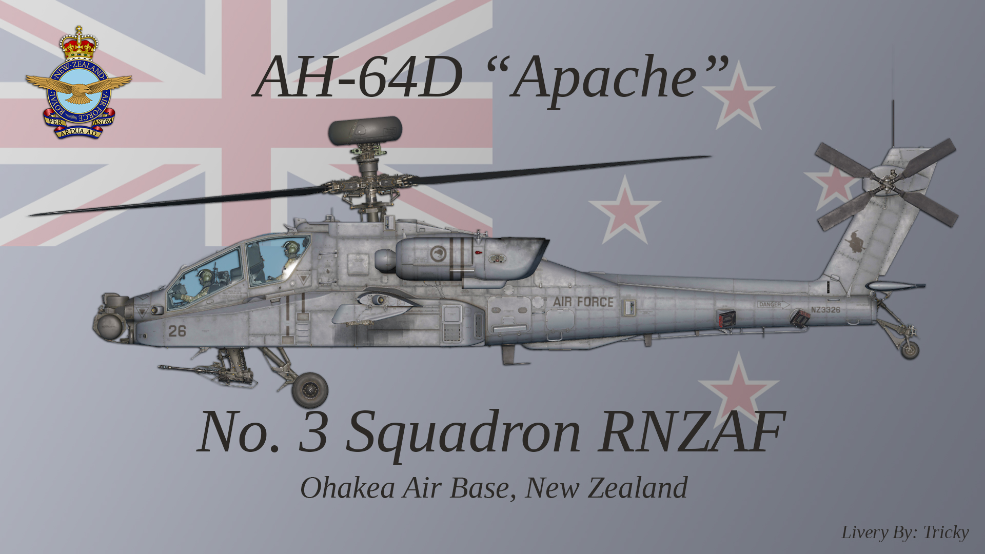 AH-64D - No. 3 Squadron RNZAF - Grey