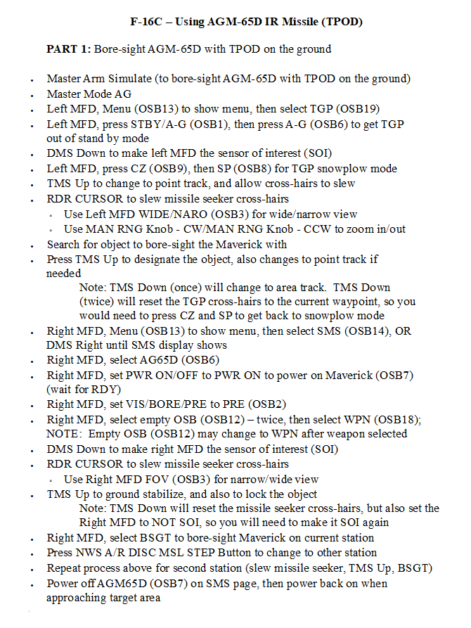 F-16C Kneeboards by AKA_Relent