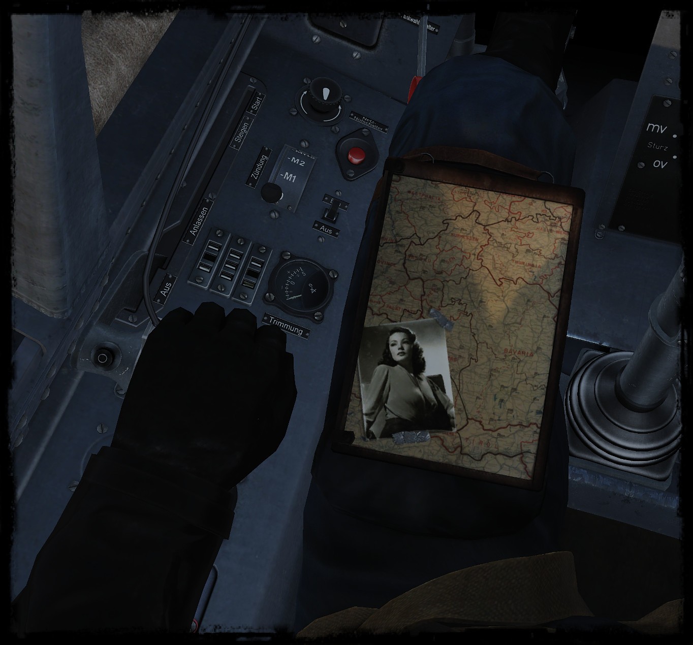 3D pilot FW-190 D-9 kneeboard (VR)