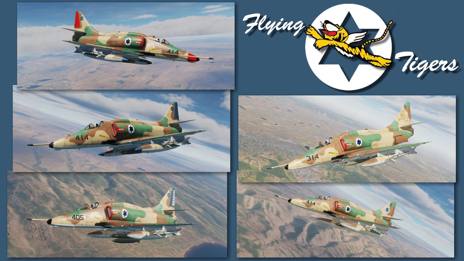 A-4 Skyhawk ISRAELI AIR FORCE "FLYING TIGERS" Skinpack