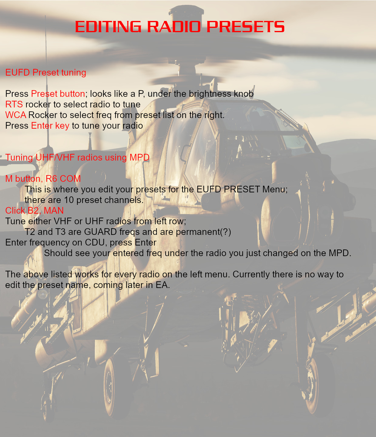 AH-64D kneeboard learning aids V1.98 -To be amended