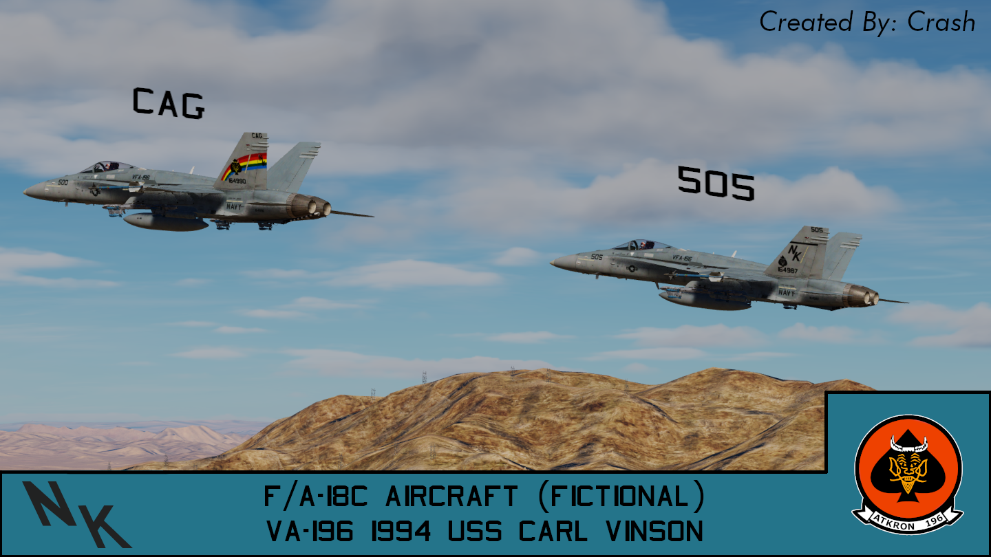 F/A-18C VA-196 "MAIN BATTERY" (1994) CAG & 505 Fictional