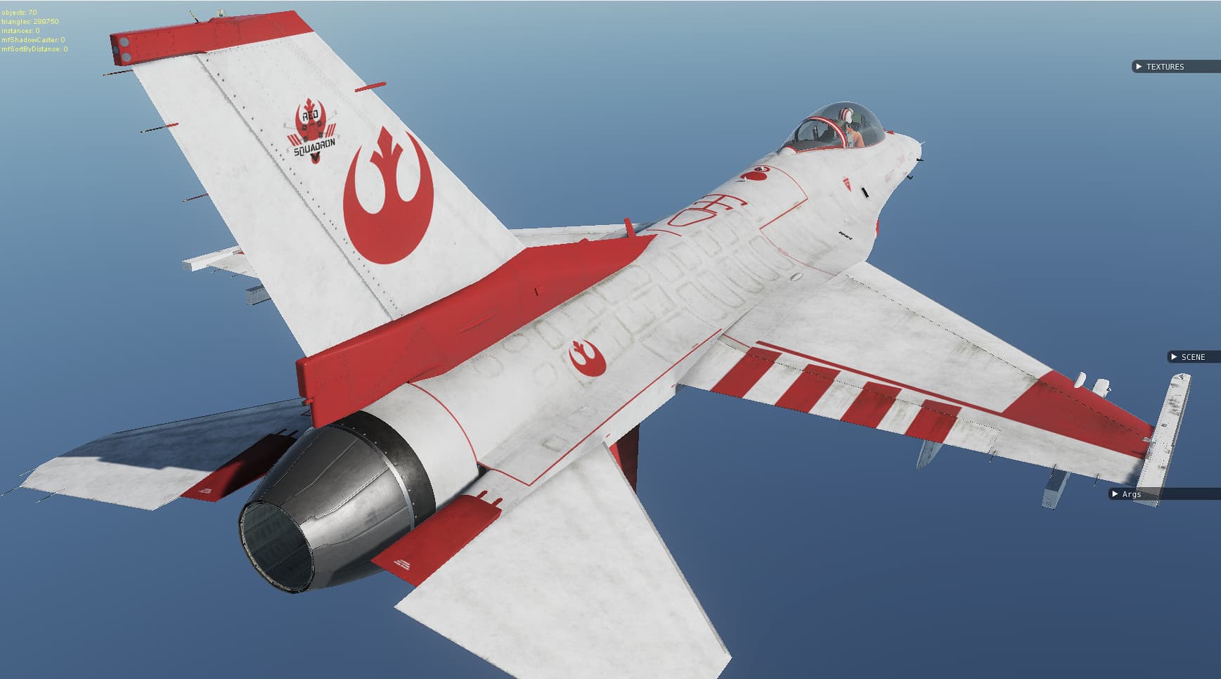 Star Wars Red Squadron skin for F-16C Viper 