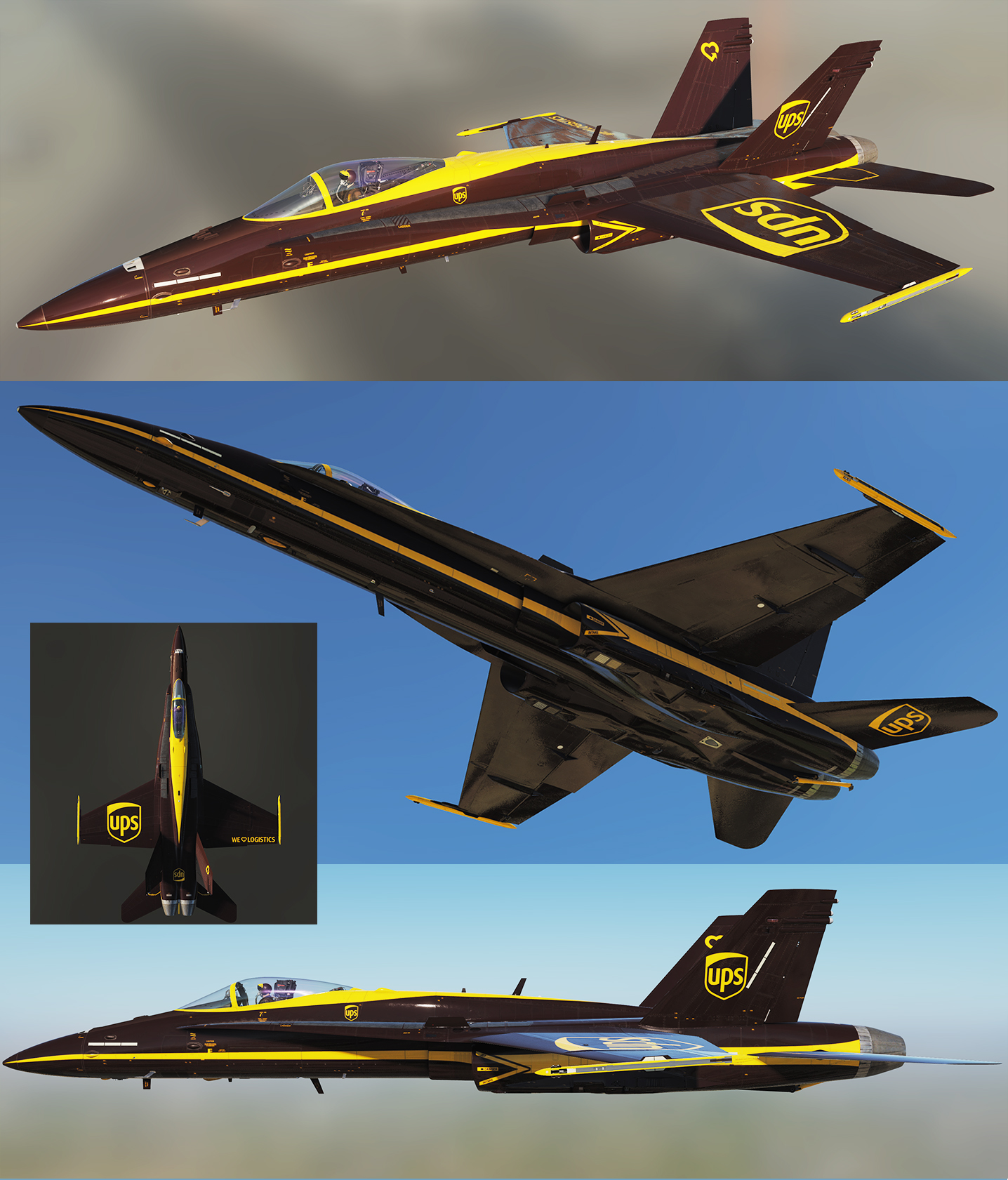 F-18 Racing Livery: UPS
