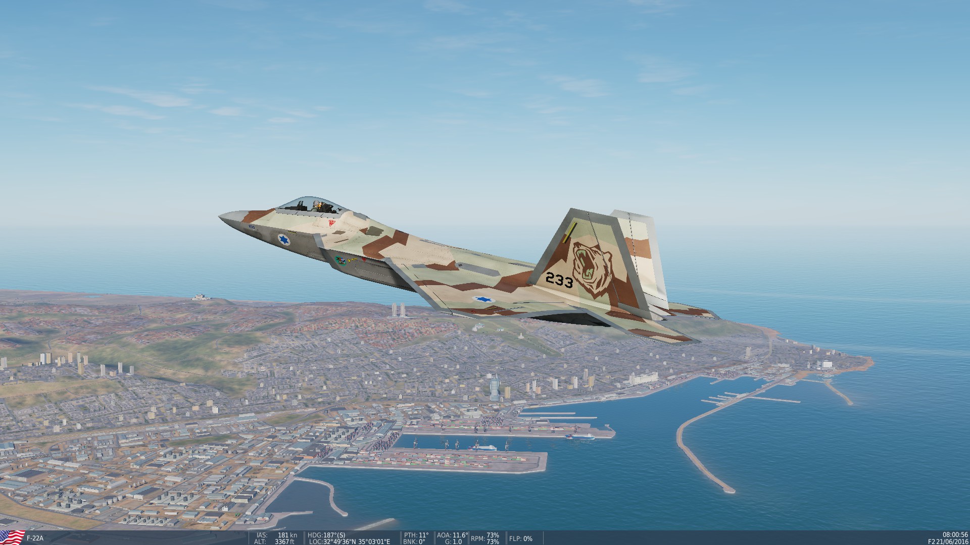 IAF F-22I Barak II Youth Squadron #2 - Dov Hamistaer (Charging Bear)