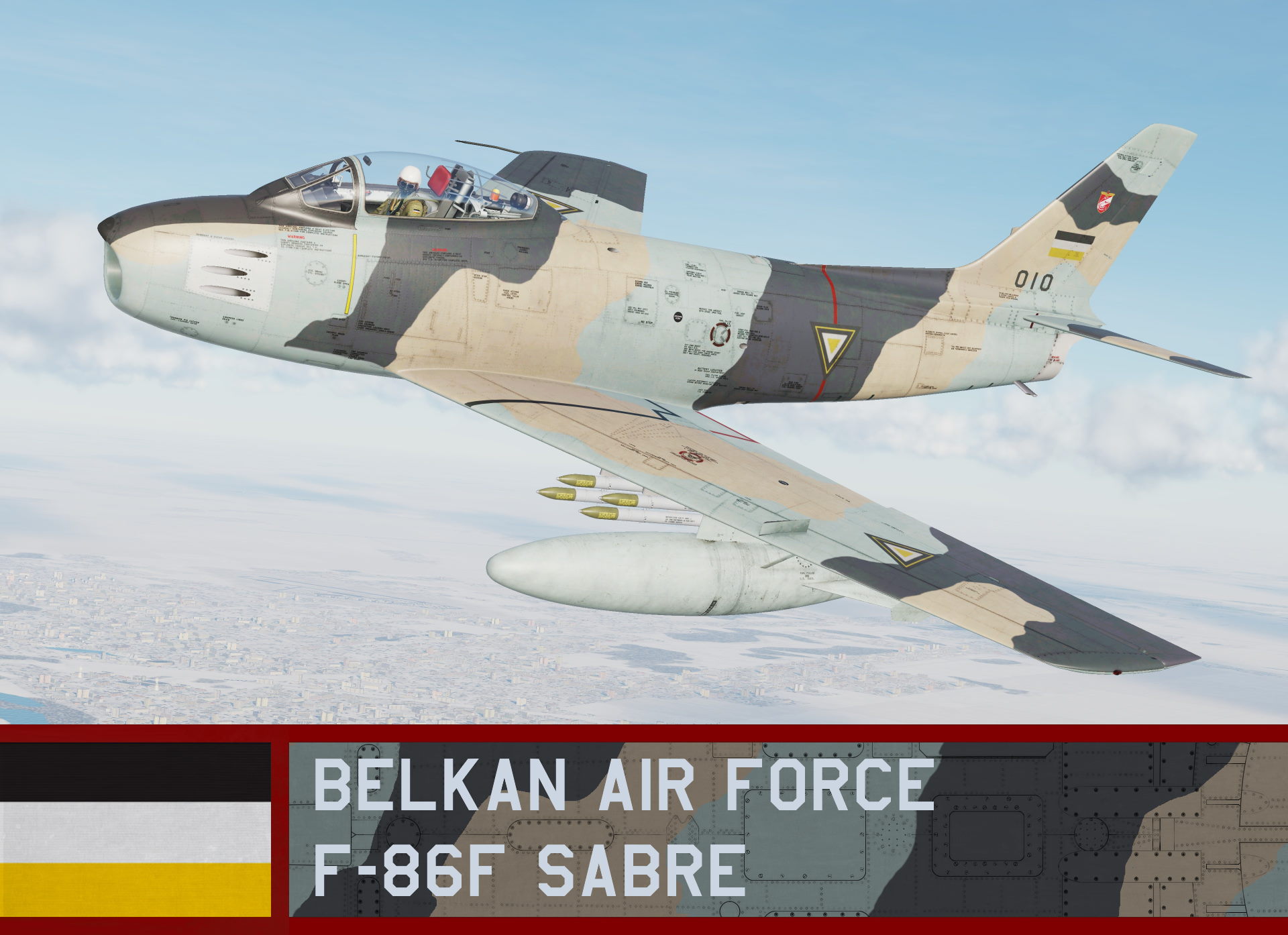 Belkan Air Force F-86F Sabre - Ace Combat  ( 3rd Fighter Wing, Göllnitz AFB Dinsmark Belka 1960 )
