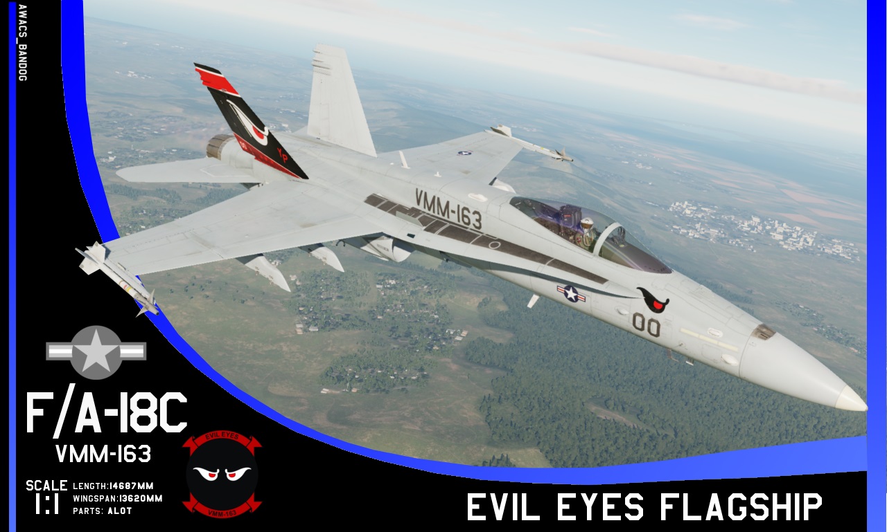 F/A-18C Hornet "Evil Eyes" VMM-163 Flagship [OUTDATED]