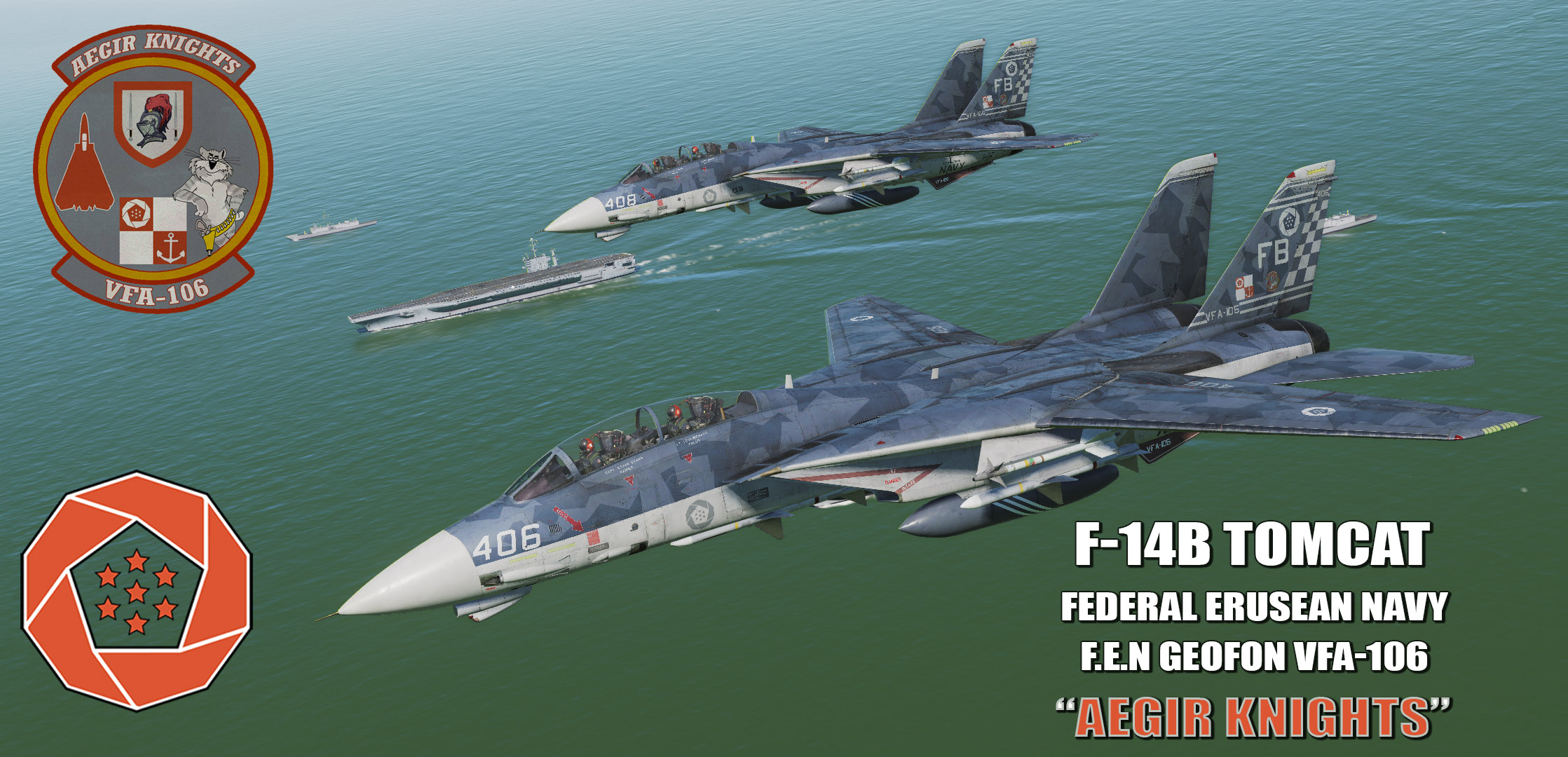 Ace Combat - Federal Erusean Navy VFA-106 "Aegir Knights" F-14B Tomcat
