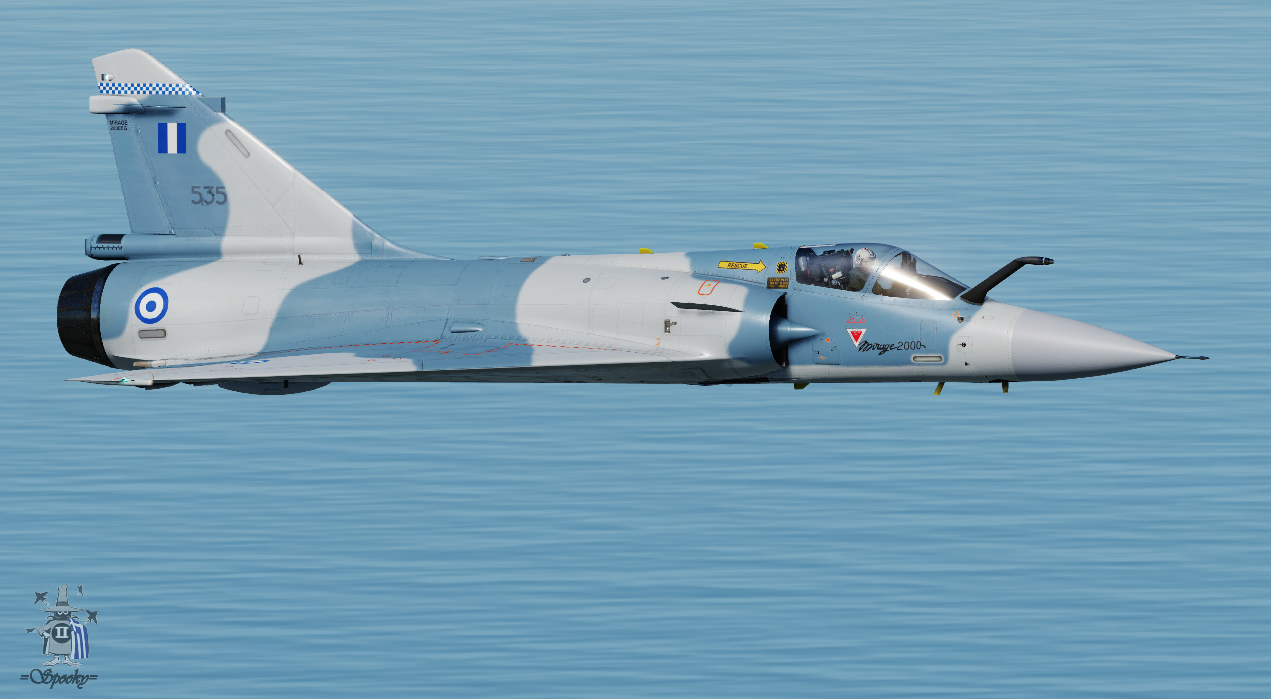 Hellenic Air Force  331 SQN Mirage 2000-5 skin (UPDATED)