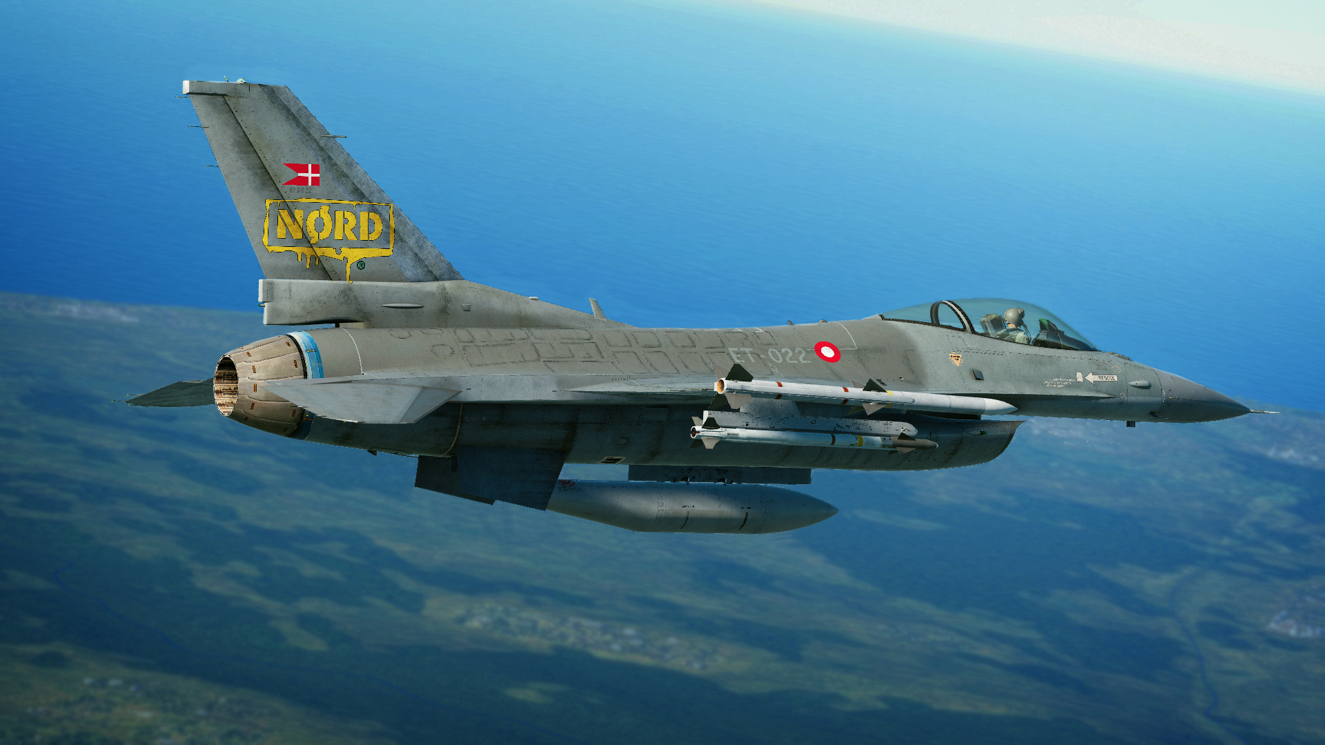 RDAF F-16BM Fighting Falcon ET-022 NØRD