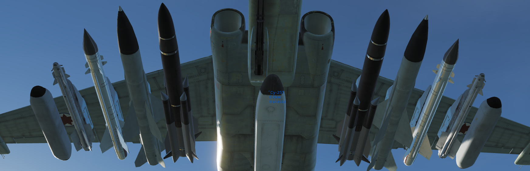 Fixed Arms Mod of the armament for the Su-25T / 27/33, MiG-29S, F-15C aircraft For the R-33 missile, an aiming signal with launch permission on real flight parameters will be displayed on the HUD.