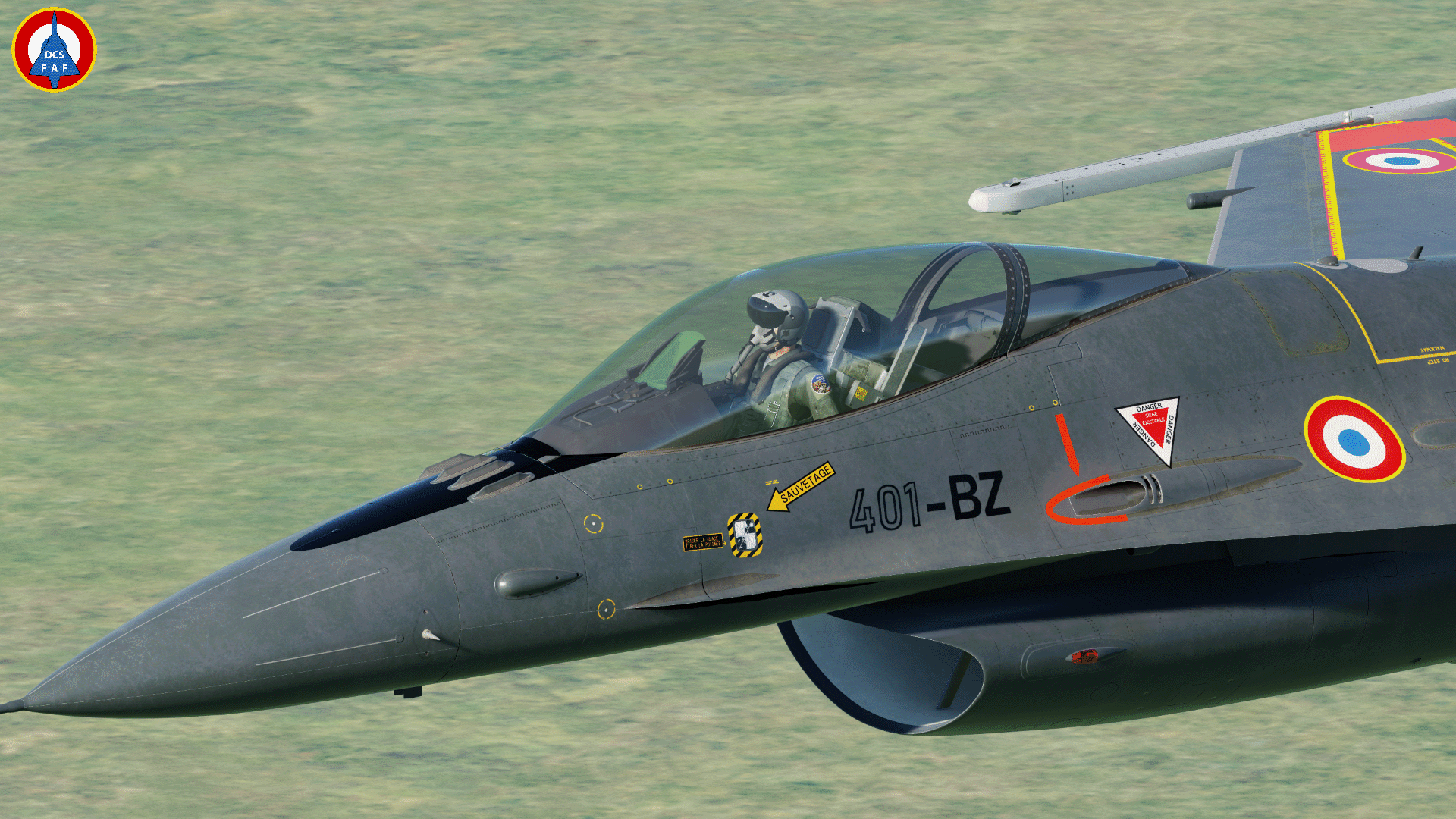 F-16C - French Alphajet tribute livery