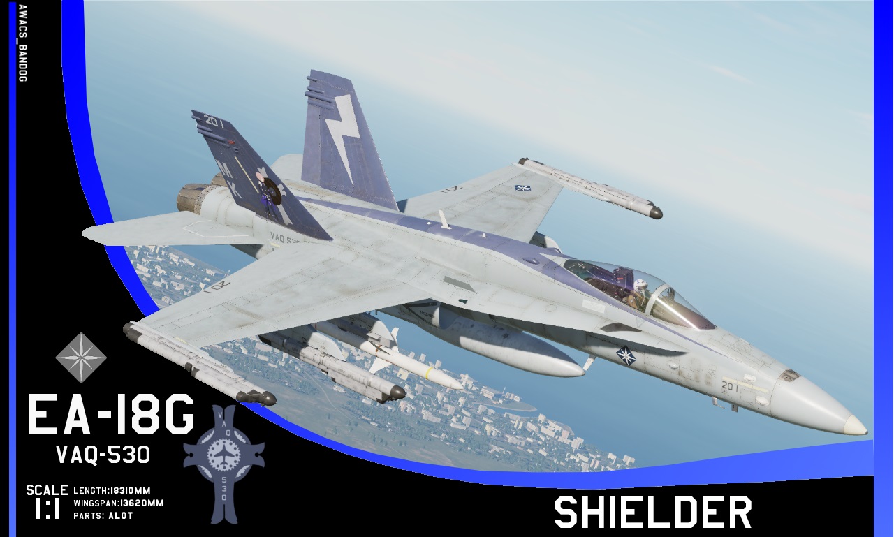 Ace Combat - Emmerian Navy VAQ-530 "Shielder" EA-18G