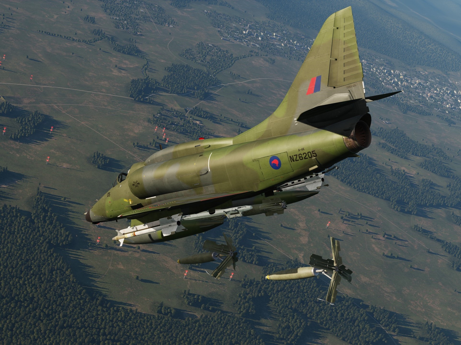 A-4K Skyhawk NZ6205, 75 SQN RNZAF 1987