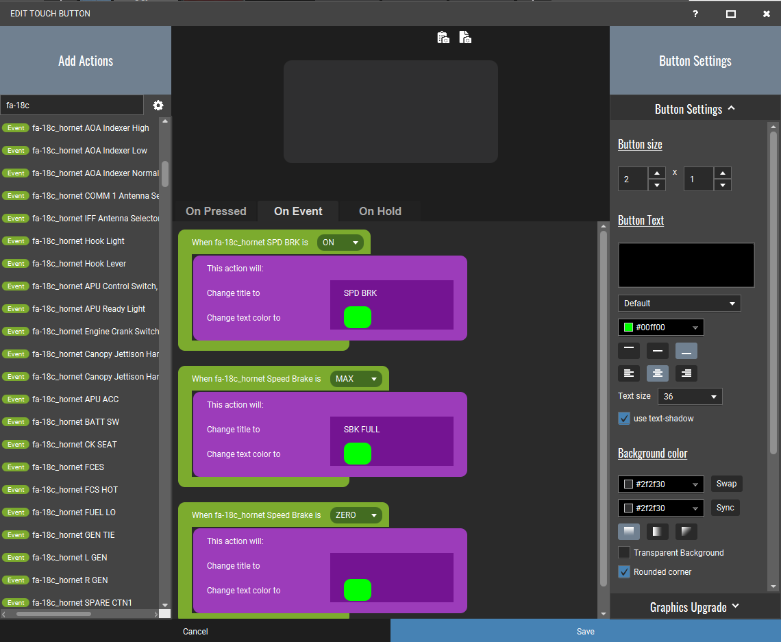 DCS-COINS (COckpit INdicators and States) - Plugin for Touch Portal